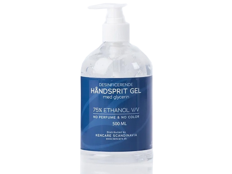 Håndsprit gel 500 ml m/pumpe